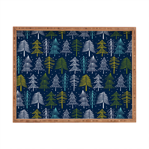 Heather Dutton Oh Christmas Tree Midnight Rectangular Tray