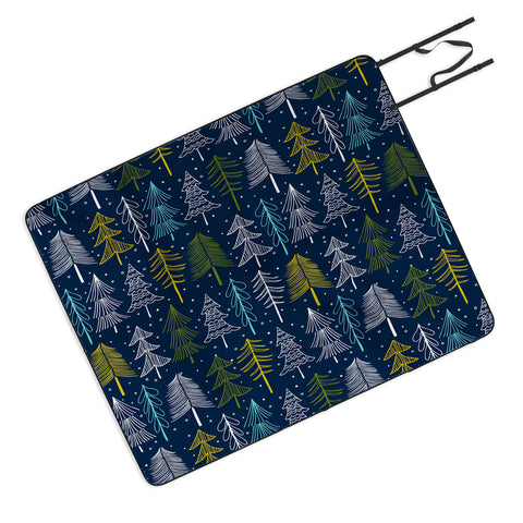 Heather Dutton Oh Christmas Tree Midnight Picnic Blanket