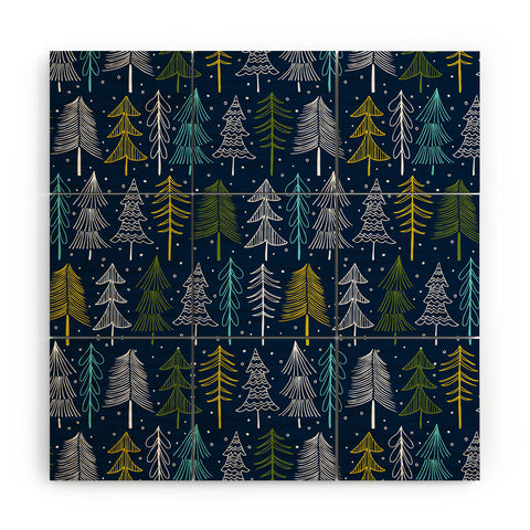 Heather Dutton Oh Christmas Tree Midnight Wood Wall Mural