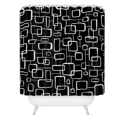 Heather Dutton On The Quad Black Shower Curtain