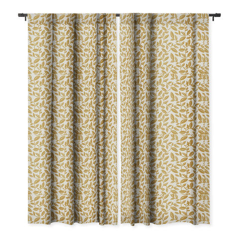 Heather Dutton Orchard Cream Goldenrod Blackout Window Curtain