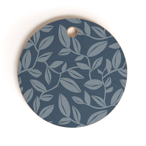 Heather Dutton Orchard Dusk Blue Cutting Board Round