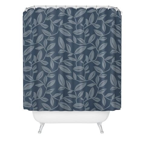 Heather Dutton Orchard Dusk Blue Shower Curtain