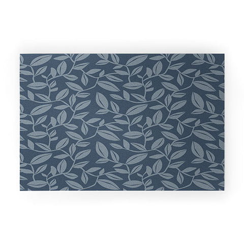 Heather Dutton Orchard Dusk Blue Welcome Mat