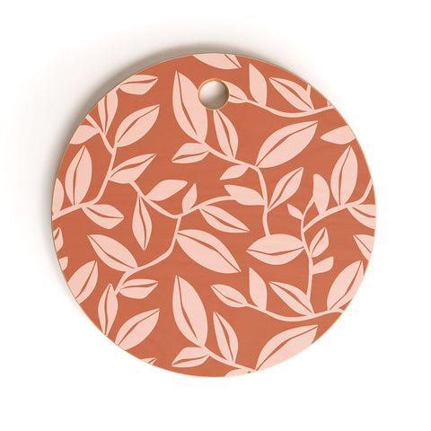 Heather Dutton Orchard Terra Cotta Blush Cutting Board Round