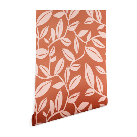 Heather Dutton Orchard Terra Cotta Blush Wallpaper