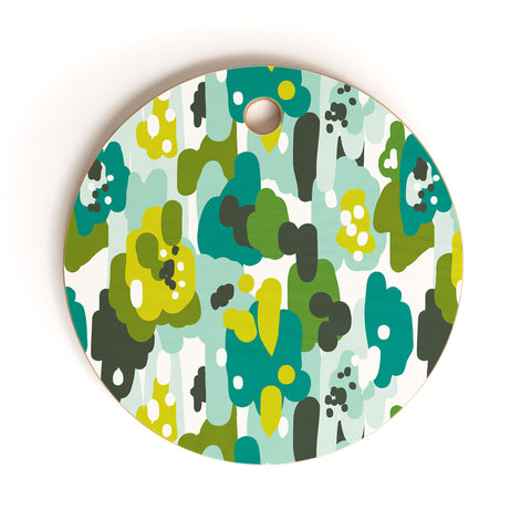 Heather Dutton Painted Camo Cutting Board Round