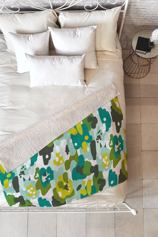 Heather Dutton Painted Camo Fleece Throw Blanket