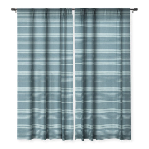 Heather Dutton Pathway Teal Sheer Window Curtain