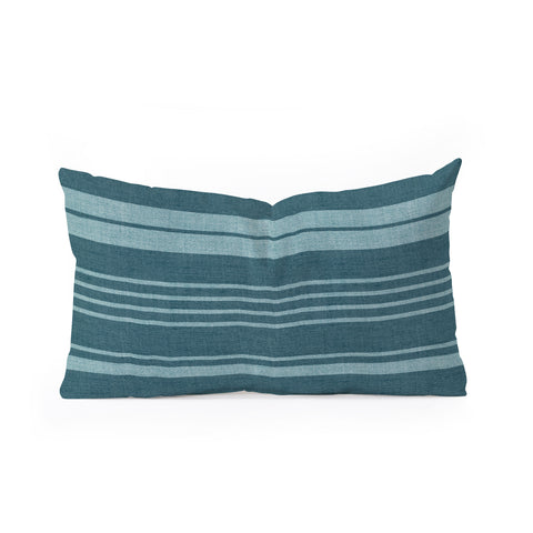 Heather Dutton Pathway Teal Oblong Throw Pillow