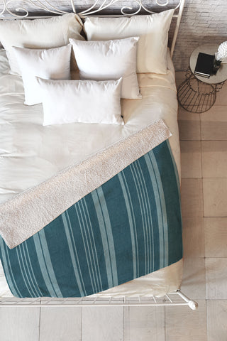 Heather Dutton Pathway Teal Fleece Throw Blanket