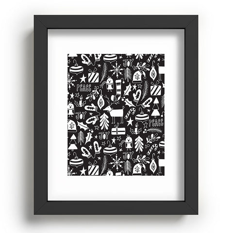 Heather Dutton Peace and Joy Black Recessed Framing Rectangle