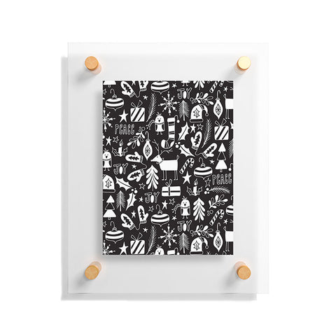 Heather Dutton Peace and Joy Black Floating Acrylic Print