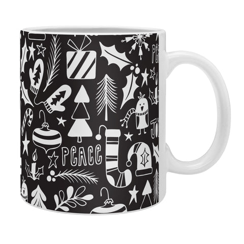 Heather Dutton Peace and Joy Black Coffee Mug