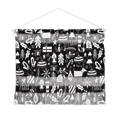 Heather Dutton Peace and Joy Black Wall Hanging Landscape