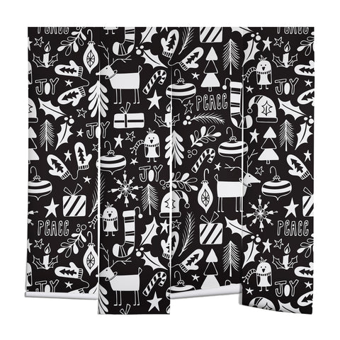 Heather Dutton Peace and Joy Black Wall Mural