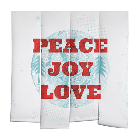 Heather Dutton Peace Joy Love Woodcut Wall Mural