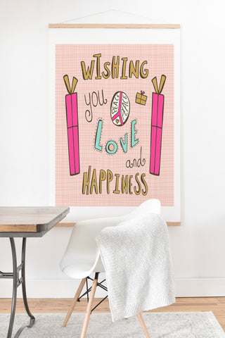Heather Dutton Peace Love And Happiness Art Print And Hanger