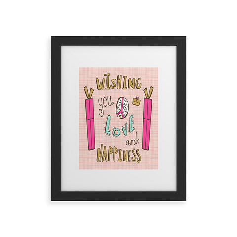 Heather Dutton Peace Love And Happiness Framed Art Print
