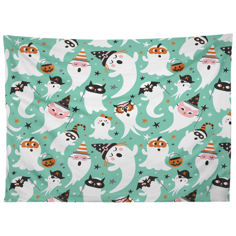 Heather Dutton Peek A Boo Party Mint Tapestry