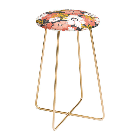 Heather Dutton Petals And Pods Lava Counter Stool