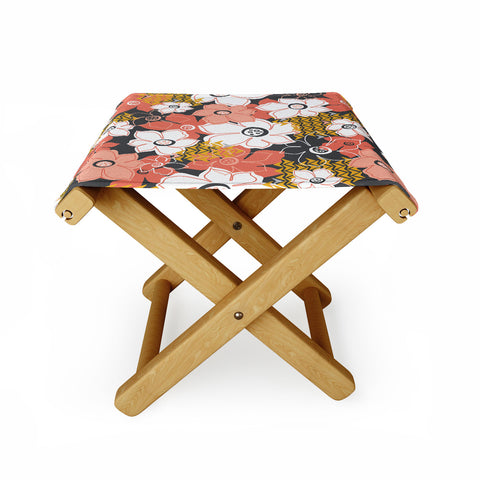 Heather Dutton Petals And Pods Lava Folding Stool