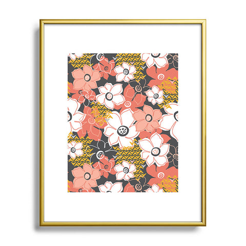 Heather Dutton Petals And Pods Lava Metal Framed Art Print