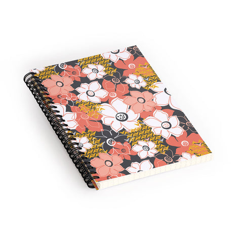 Heather Dutton Petals And Pods Lava Spiral Notebook