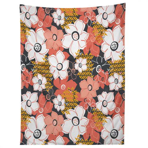 Heather Dutton Petals And Pods Lava Tapestry