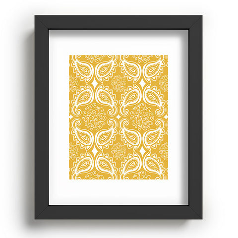 Heather Dutton Plush Paisley Goldenrod Recessed Framing Rectangle