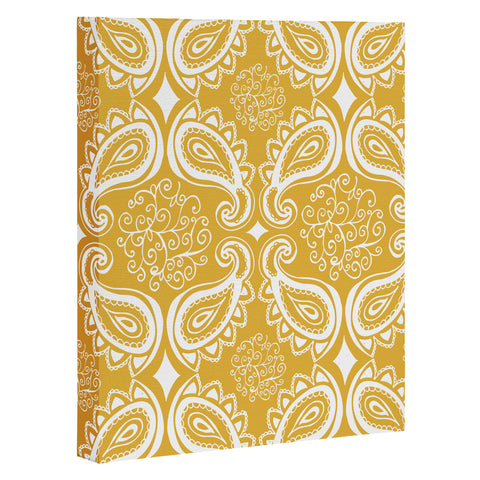 Heather Dutton Plush Paisley Goldenrod Art Canvas