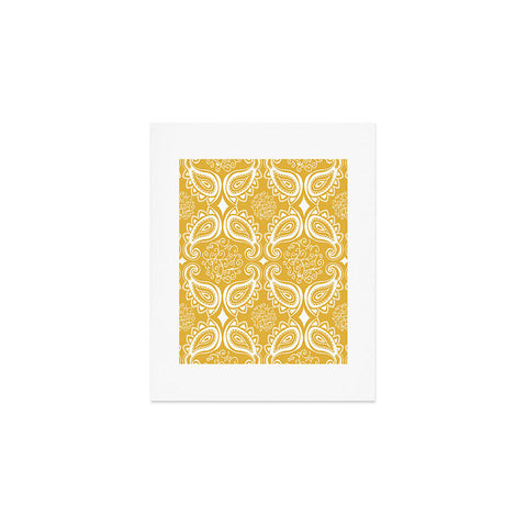 Heather Dutton Plush Paisley Goldenrod Art Print