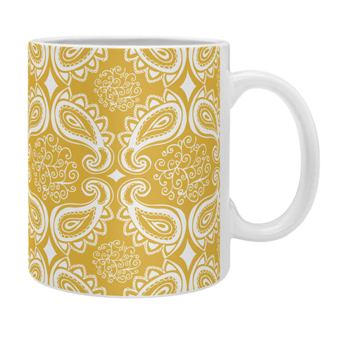 Heather Dutton Plush Paisley Goldenrod Coffee Mug