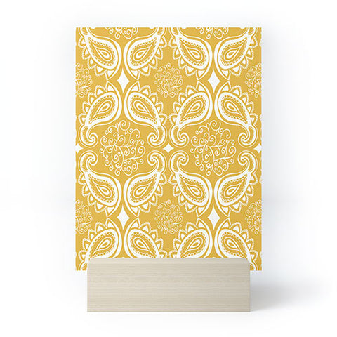 Heather Dutton Plush Paisley Goldenrod Mini Art Print