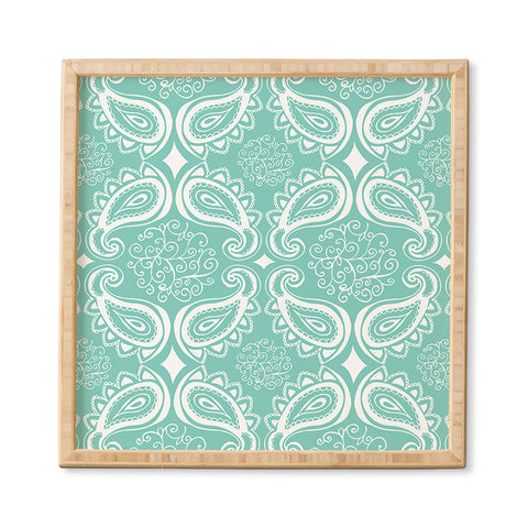 Heather Dutton Plush Paisley SeaSpray Framed Wall Art