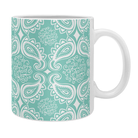 Heather Dutton Plush Paisley SeaSpray Coffee Mug