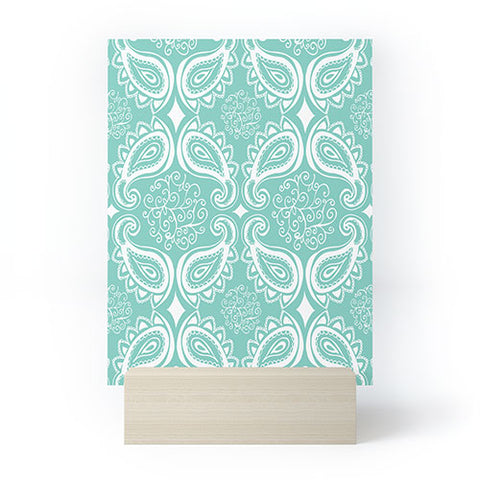 Heather Dutton Plush Paisley SeaSpray Mini Art Print