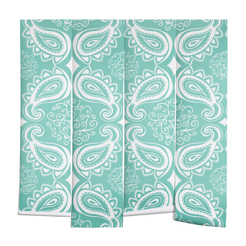 Heather Dutton Plush Paisley SeaSpray Wall Mural