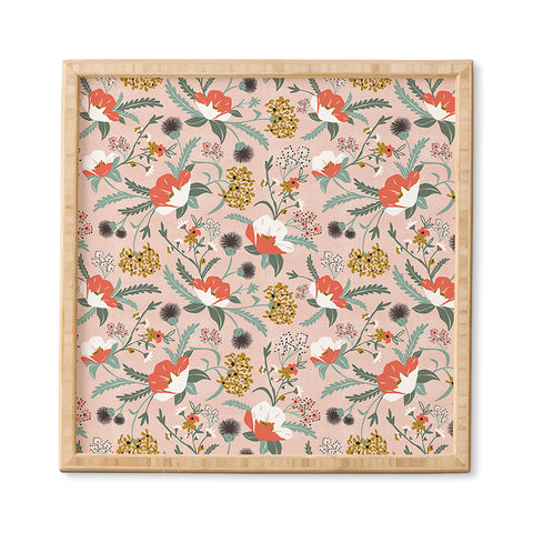 Heather Dutton Poppy Meadow Blush Framed Wall Art