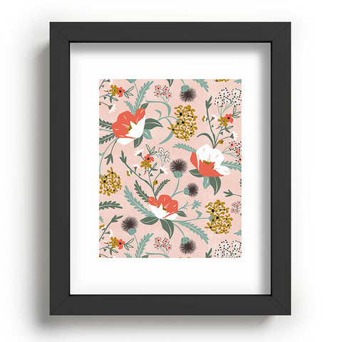 Heather Dutton Poppy Meadow Blush Recessed Framing Rectangle