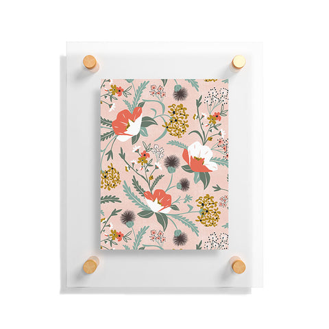 Heather Dutton Poppy Meadow Blush Floating Acrylic Print
