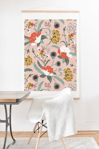 Heather Dutton Poppy Meadow Blush Art Print And Hanger