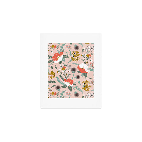 Heather Dutton Poppy Meadow Blush Art Print