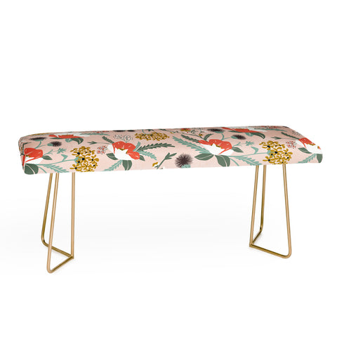 Heather Dutton Poppy Meadow Blush Bench