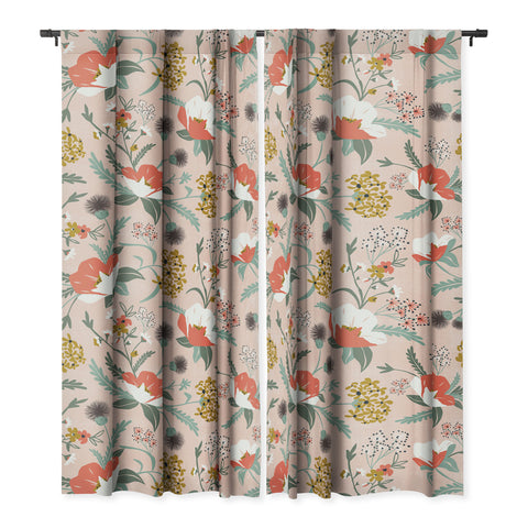 Heather Dutton Poppy Meadow Blush Blackout Non Repeat