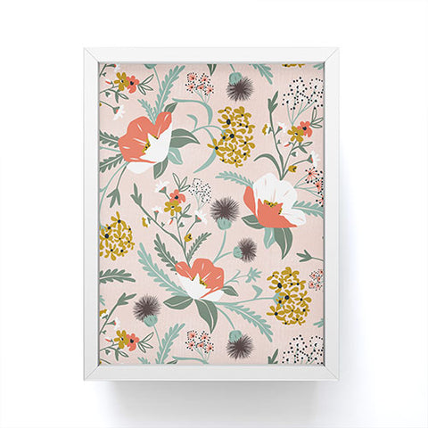 Heather Dutton Poppy Meadow Blush Framed Mini Art Print