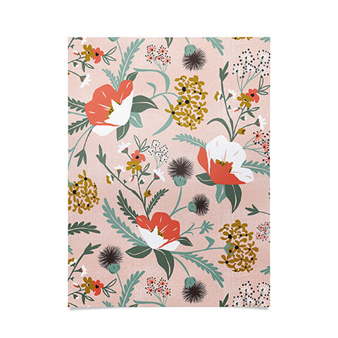Heather Dutton Poppy Meadow Blush Poster