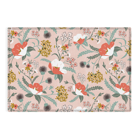 Heather Dutton Poppy Meadow Blush Outdoor Rug