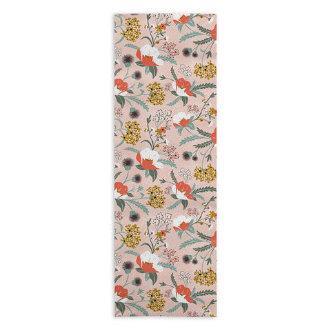 Heather Dutton Poppy Meadow Blush Yoga Towel