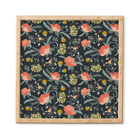 Heather Dutton Poppy Meadow Midnight Framed Wall Art